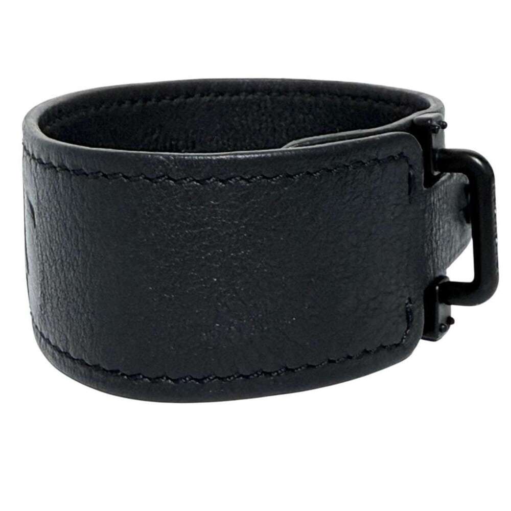 LOUIS VUITTON Black Leather Charm Bracelet - Picture 3 of 10